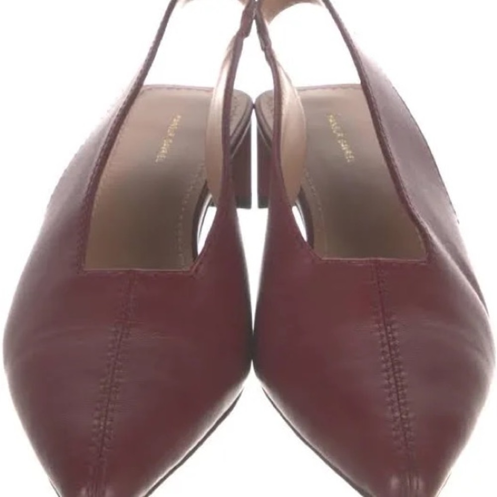 Mansur Gavriel Burgundy Slingback Heels